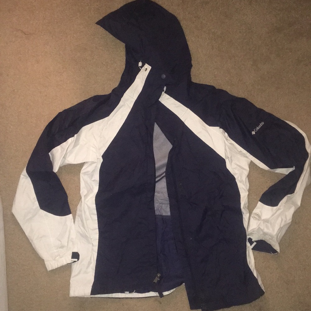 Columbia navy rain jacket